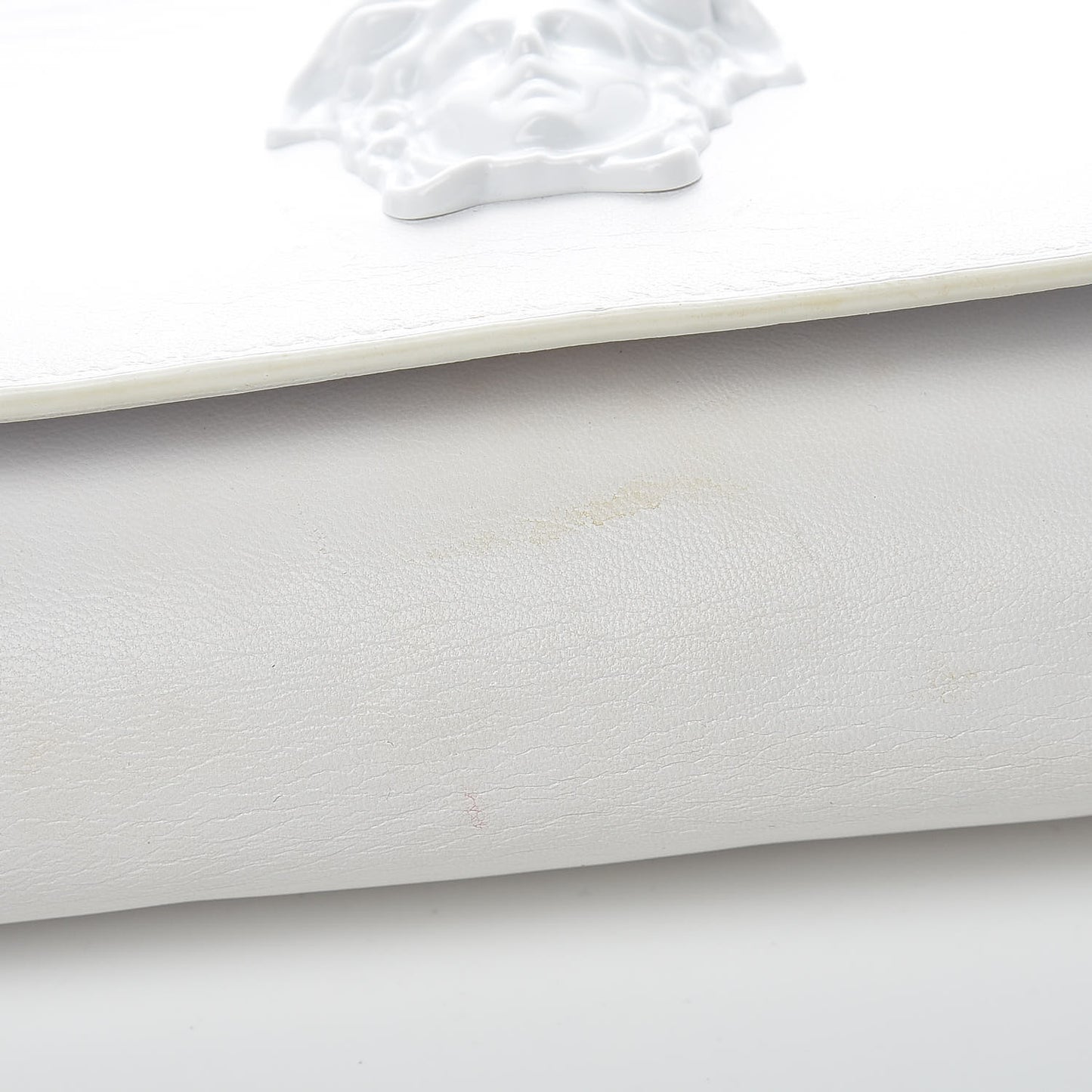 Calfskin Palazzo Chain Evening Bag White