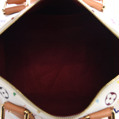 Louis Vuitton Monogram Multicolor Speedy 30 White 4 of 7