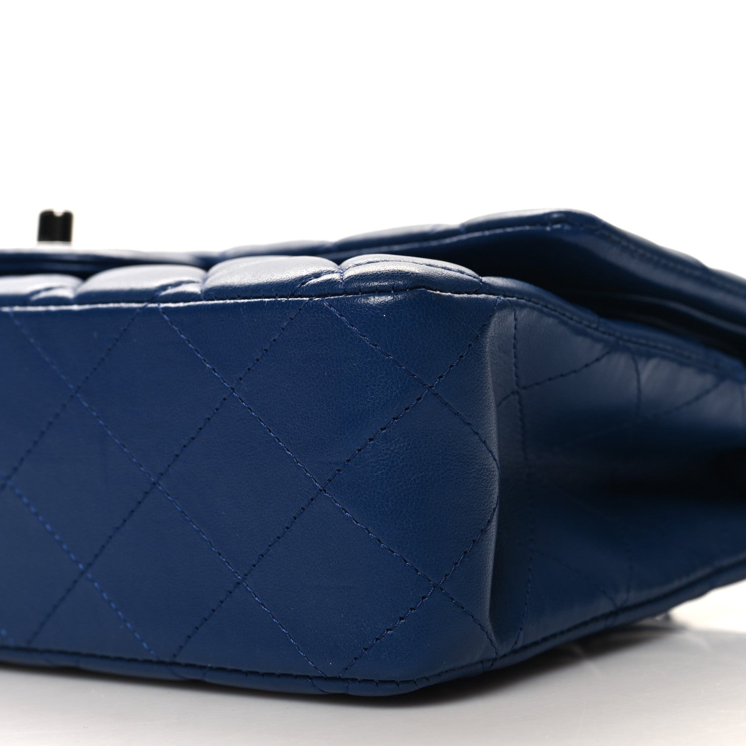 Chanel Lambskin Quilted Medium Double Flap Blue 10 of 10