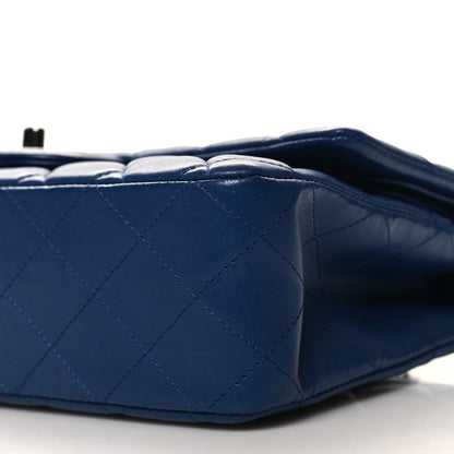 Chanel Lambskin Quilted Medium Double Flap Blue 10 of 10