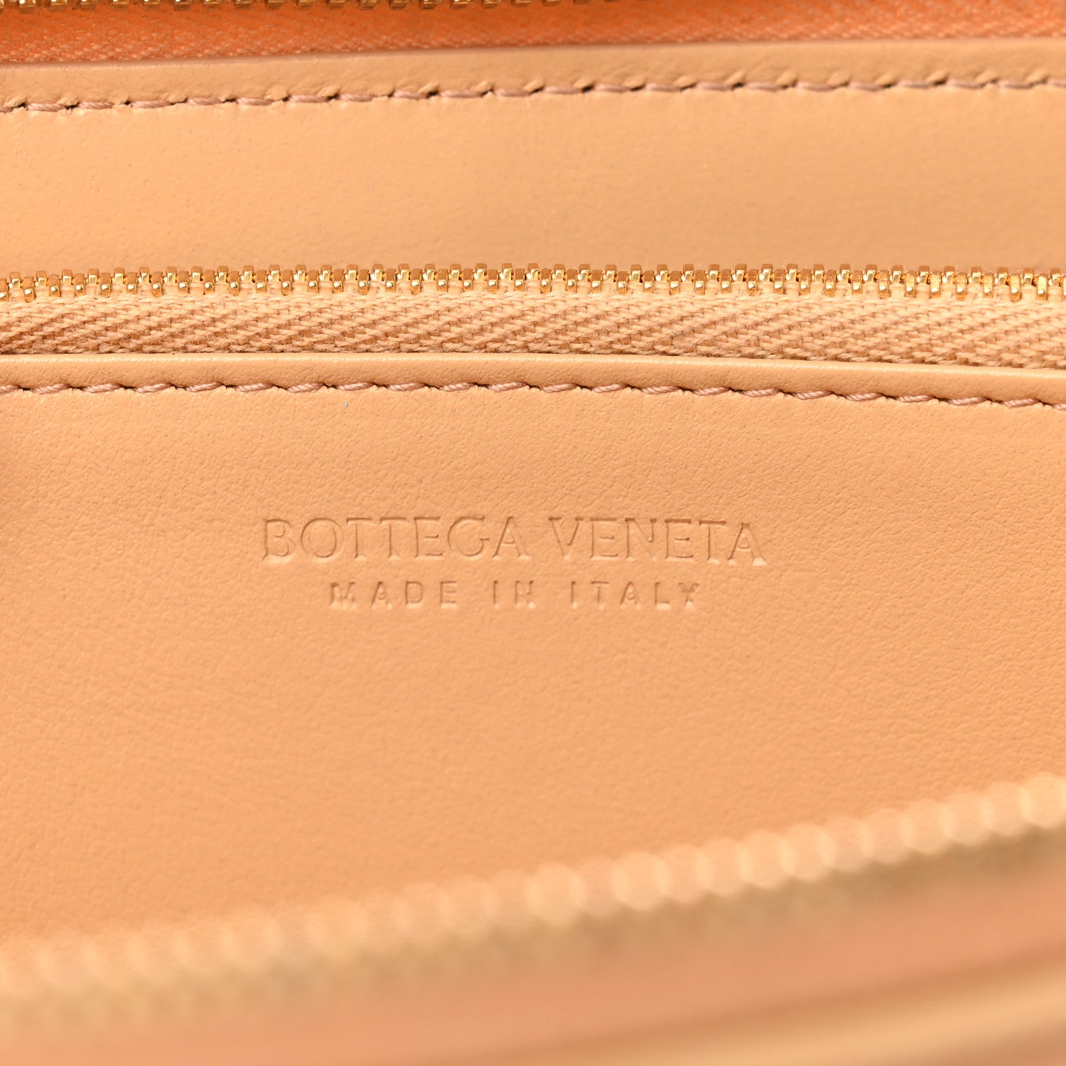 Bottega Veneta Nappa Maxi Intrecciato Zip Around Wallet Almond 6 of 11