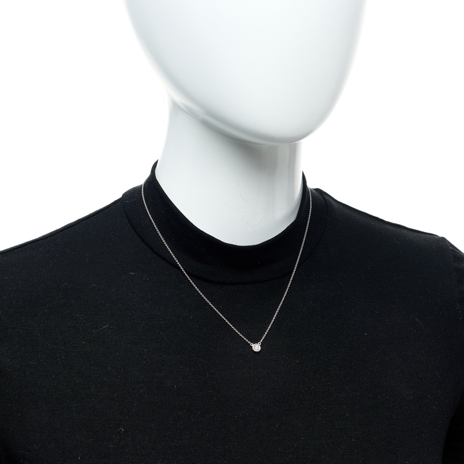 Tiffany Sterling Silver Diamond .17ct Elsa Peretti Diamonds by the Yard Pendant Necklace 2 of 6
