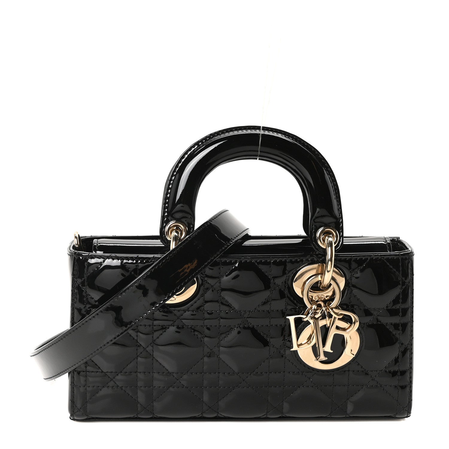 Christian Dior Patent Cannage Small Lady D-Joy Black 1 of 10