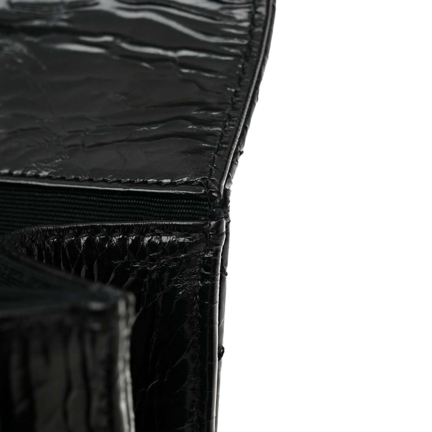 Chanel Glazed Calfskin Quilted Rita Top Handle Flap Black 13 of 16