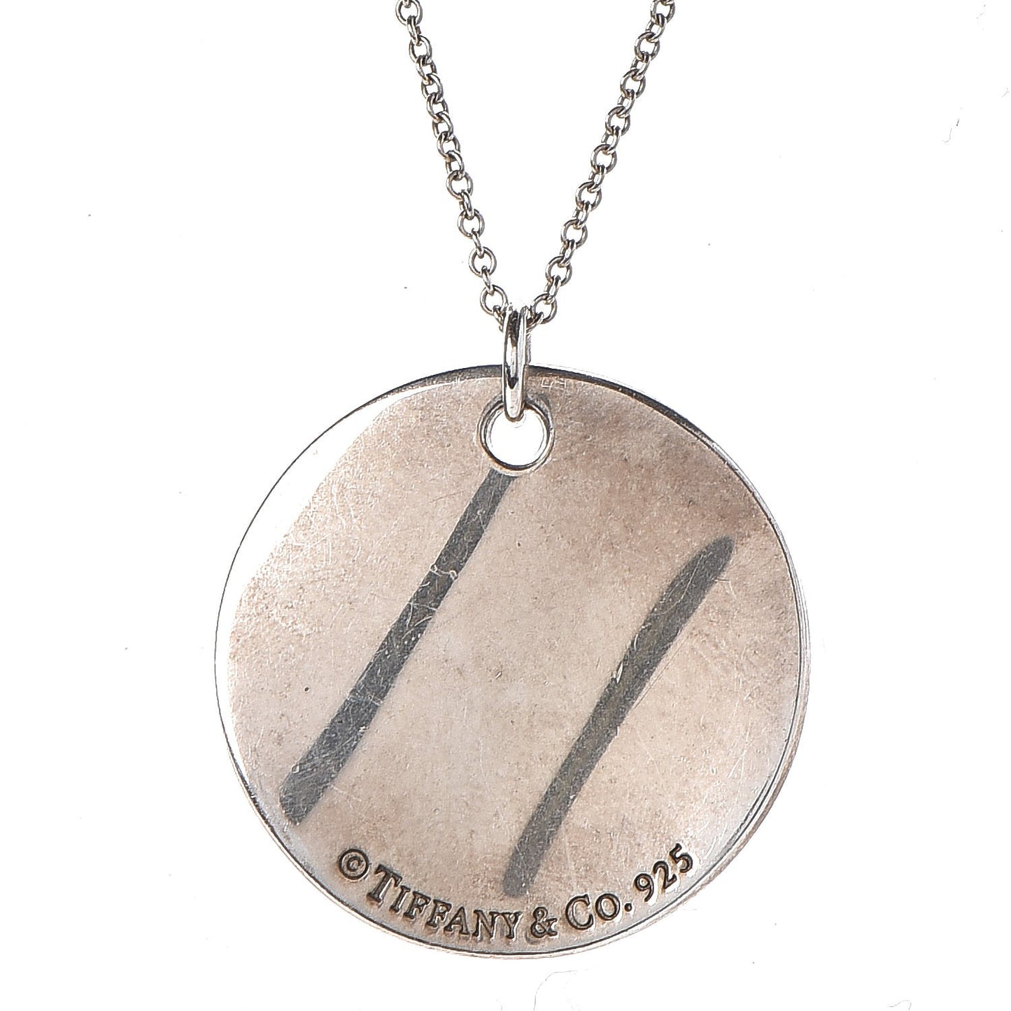Sterling Silver Notes Round Pendant Necklace