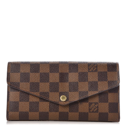 Louis Vuitton Damier Ebene Sarah Wallet NM 1 of 9