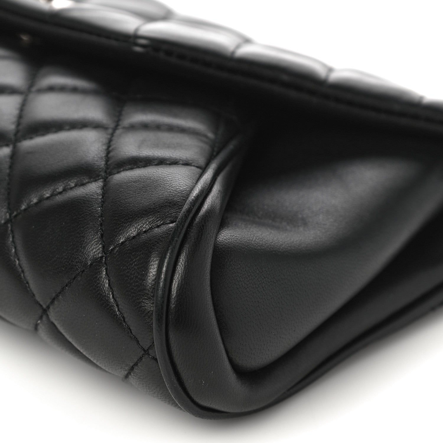 Chanel Lambskin Quilted Fold Up Again Clutch Black 6 of 10