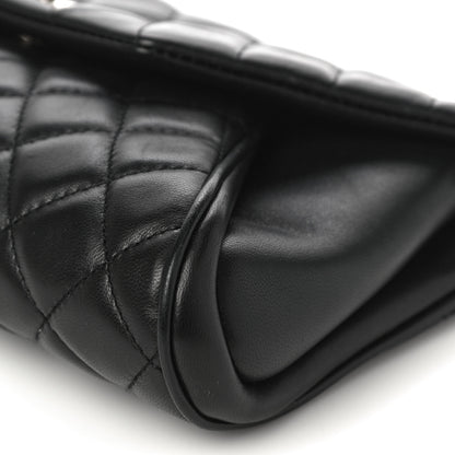 Chanel Lambskin Quilted Fold Up Again Clutch Black 6 of 10