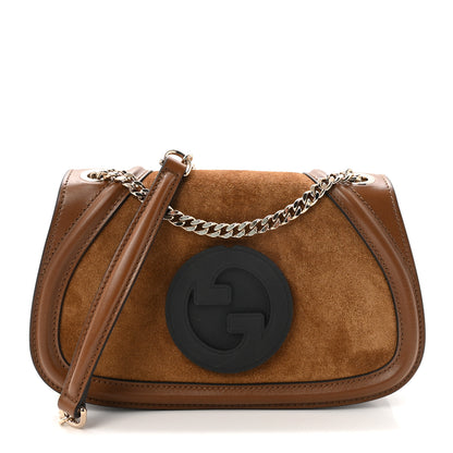 Gucci Suede Calfskin Blondie Medium Shoulder Bag Light Brown 1 of 10