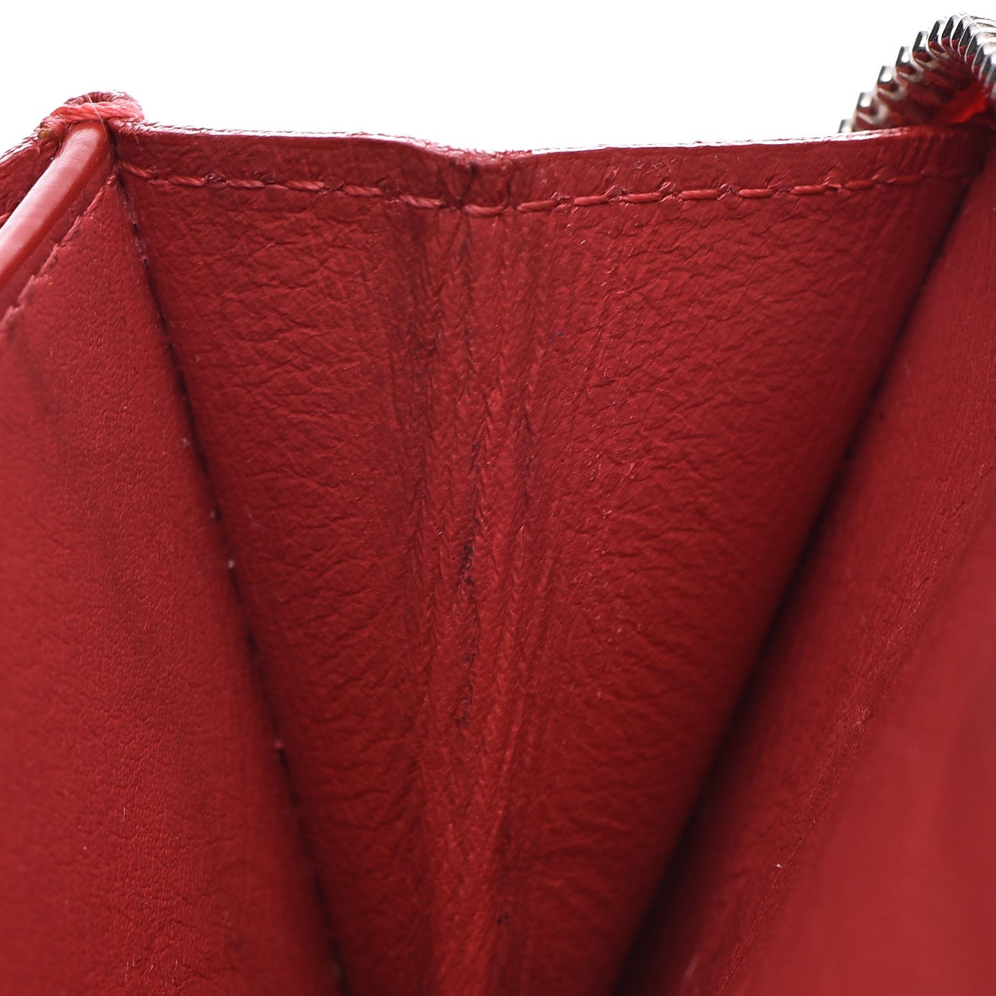 Patent Quilted Zip Pocket Wallet Coral