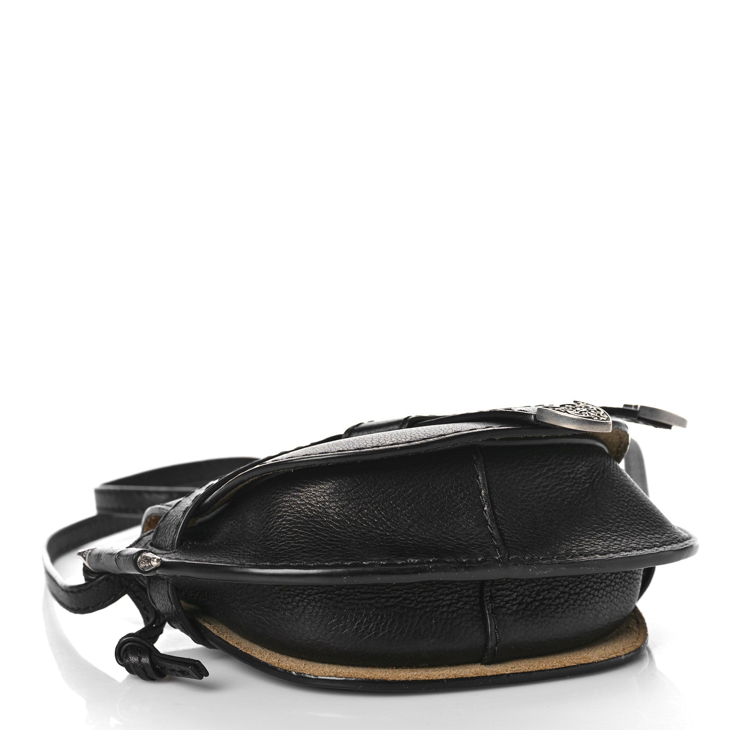 Loewe Grained Calfskin Mini Gate Western Crossbody Bag Black 4 of 10