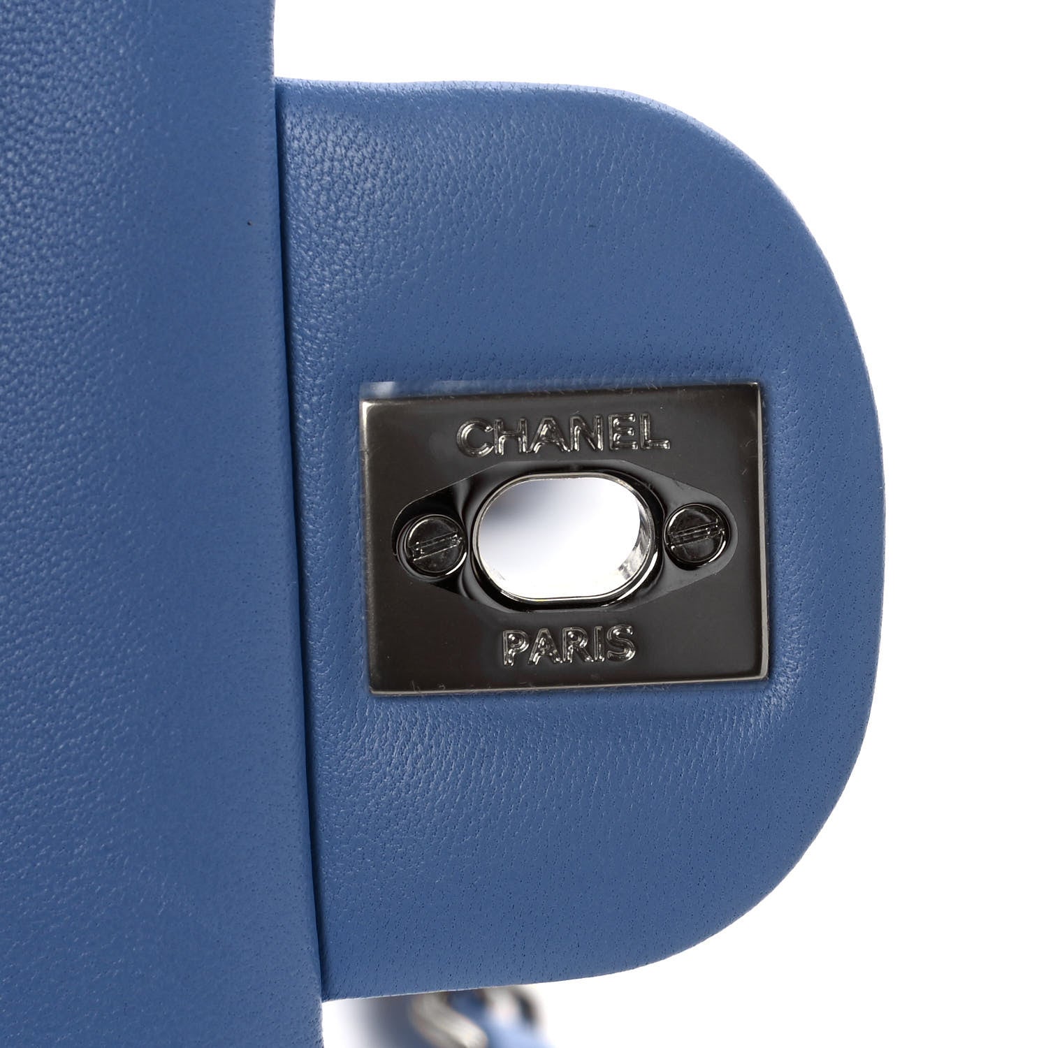 Chanel Lambskin Quilted Mini Rectangular Flap Light Blue 8 of 12