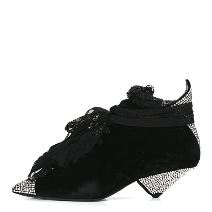Saint Laurent Velluto Master Crystal Embellished Blaze 45 La Strass Ankle Boots 39 Black 1 of 10