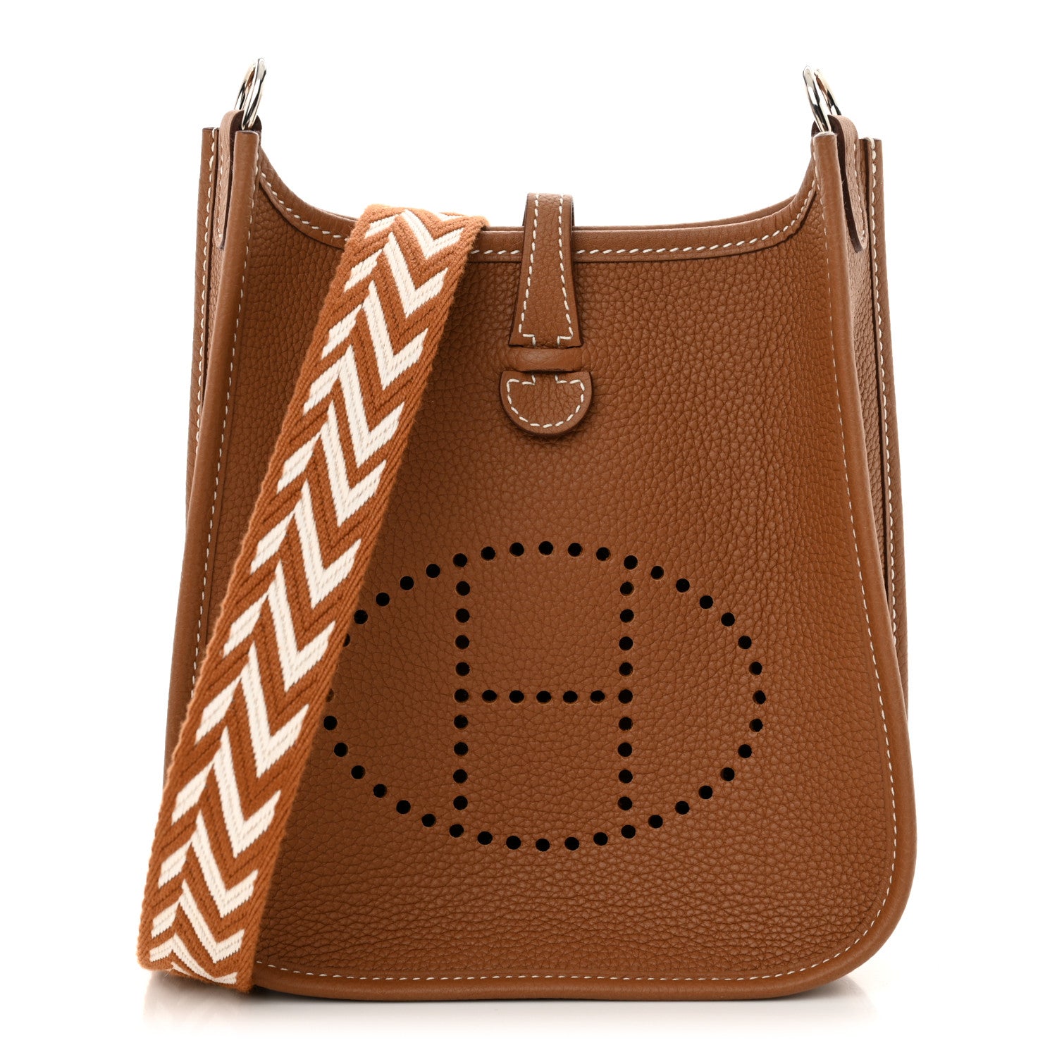 Hermes Taurillon Maurice Amazone Evelyne TPM Gold White 1 of 11