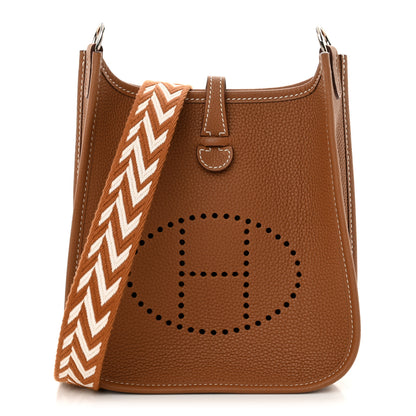 Hermes Taurillon Maurice Amazone Evelyne TPM Gold White 1 of 11