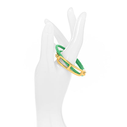 Hermes Swift Roulis Double Tour Bracelet T1 Vert Comics 2 of 4