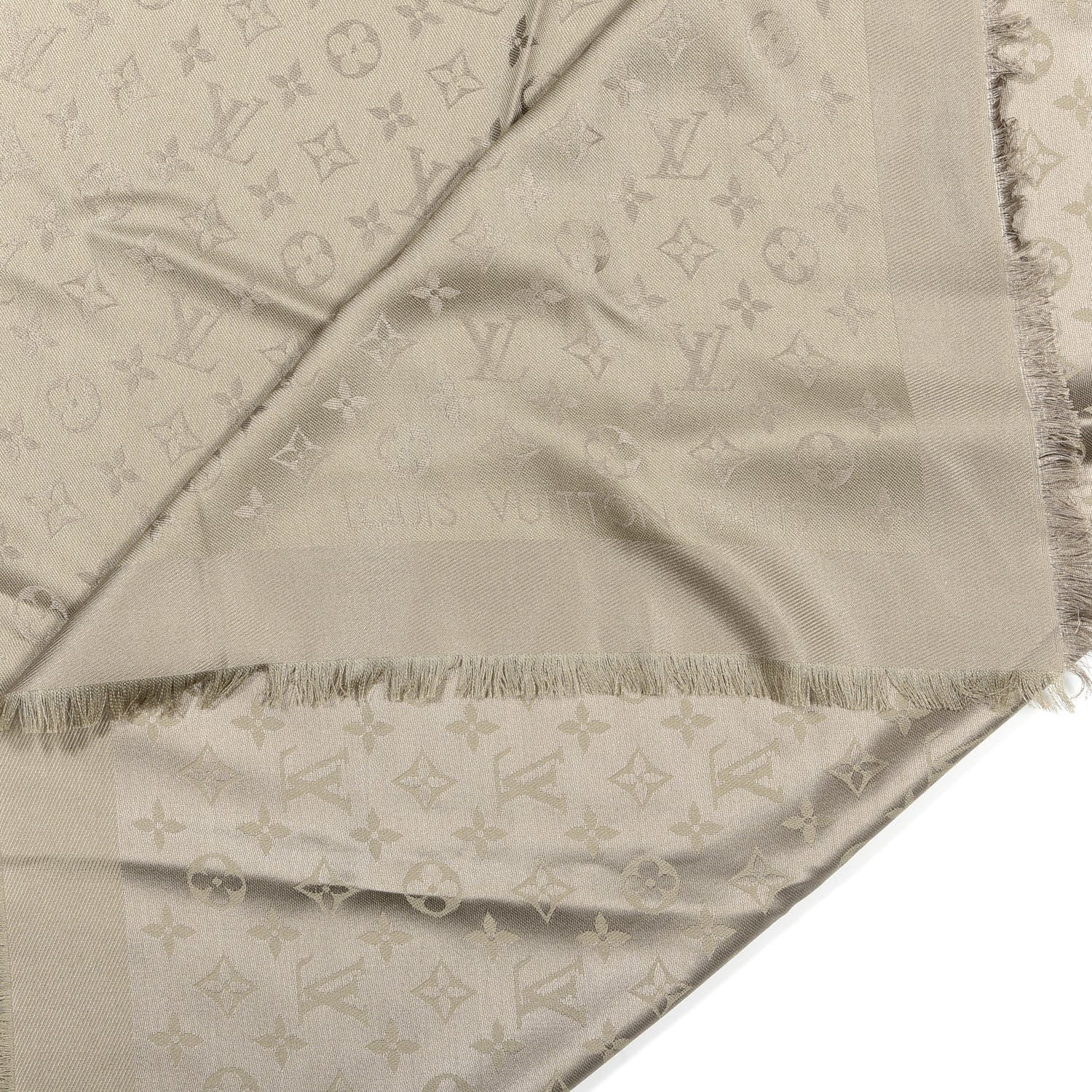 Louis Vuitton Silk Wool Monogram Shawl Verone 2 of 3