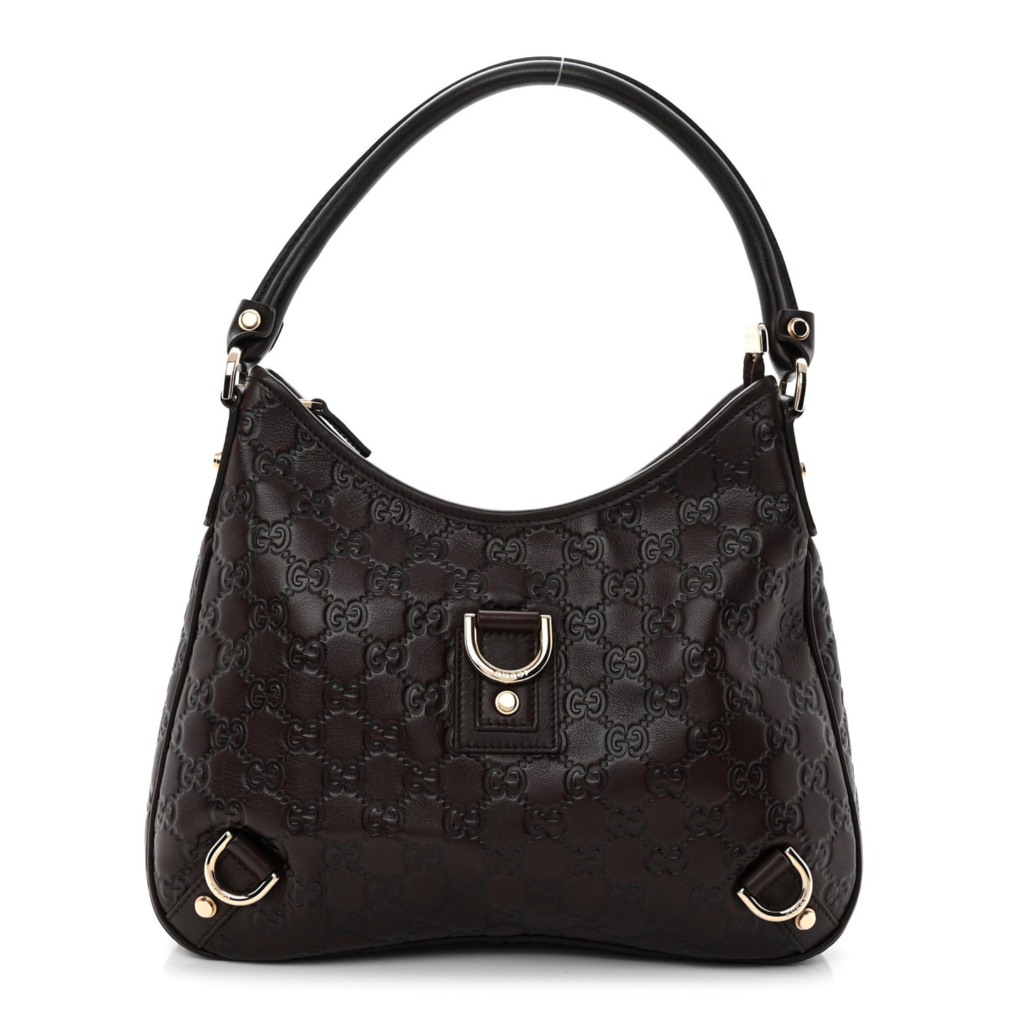 Guccissima Medium Abbey D Ring Hobo Chocolate