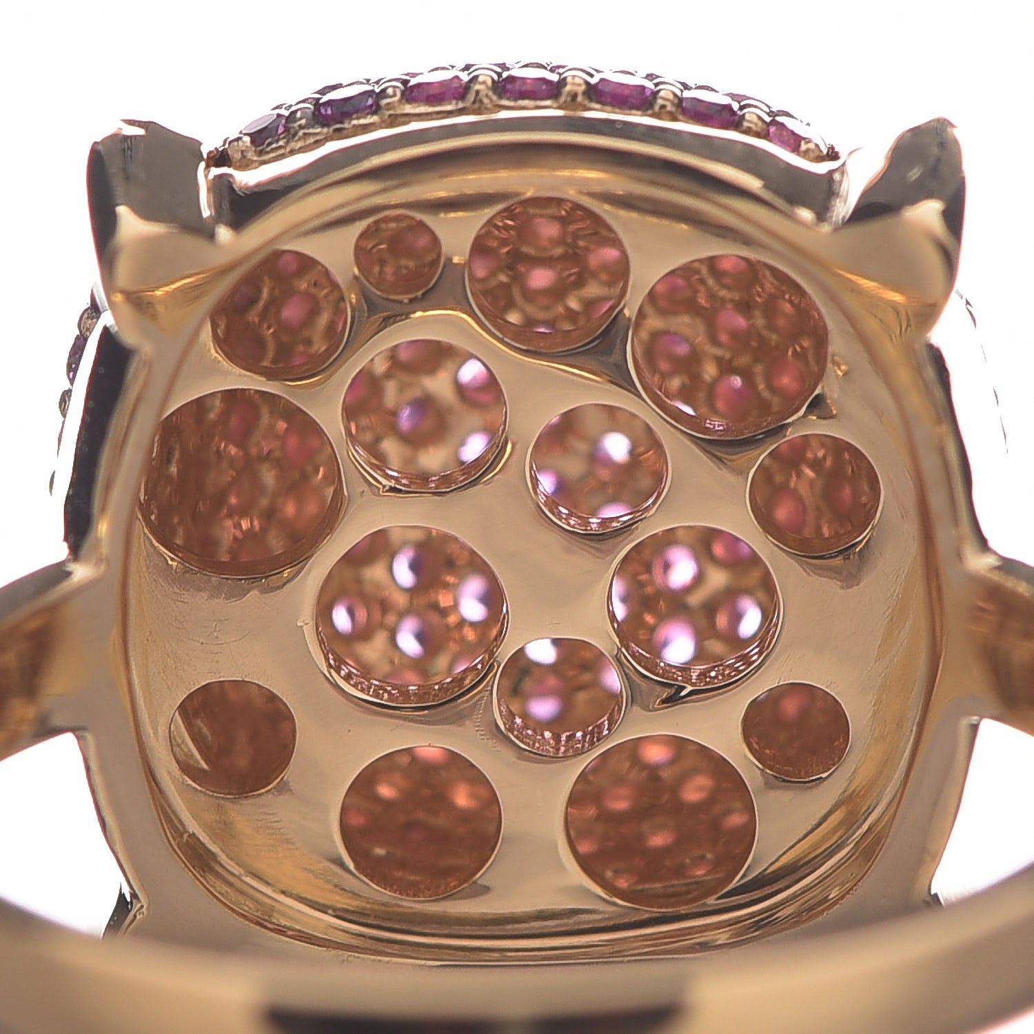 Tiffany 18K Yellow Gold Pink Sapphire 12mm Paloma Picasso Sugar Stacks Ring 49 5 5 of 8