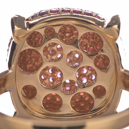 Tiffany 18K Yellow Gold Pink Sapphire 12mm Paloma Picasso Sugar Stacks Ring 49 5 5 of 8