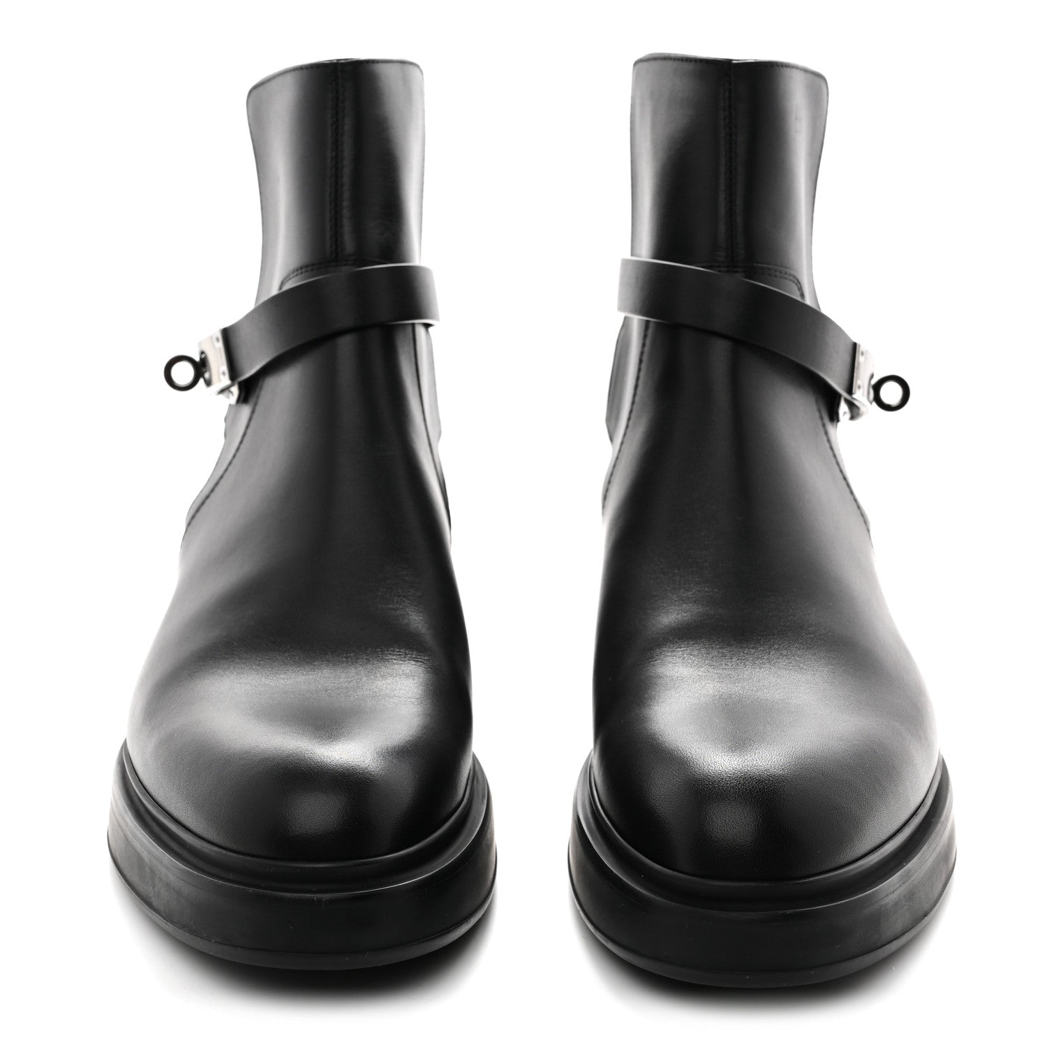 Hermes Calfskin Veo Ankle Boots 39.5 Black 3 of 9