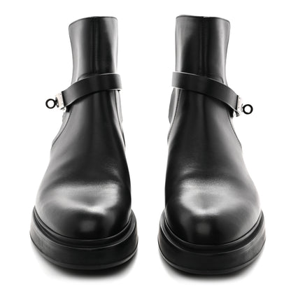 Hermes Calfskin Veo Ankle Boots 39.5 Black 3 of 9