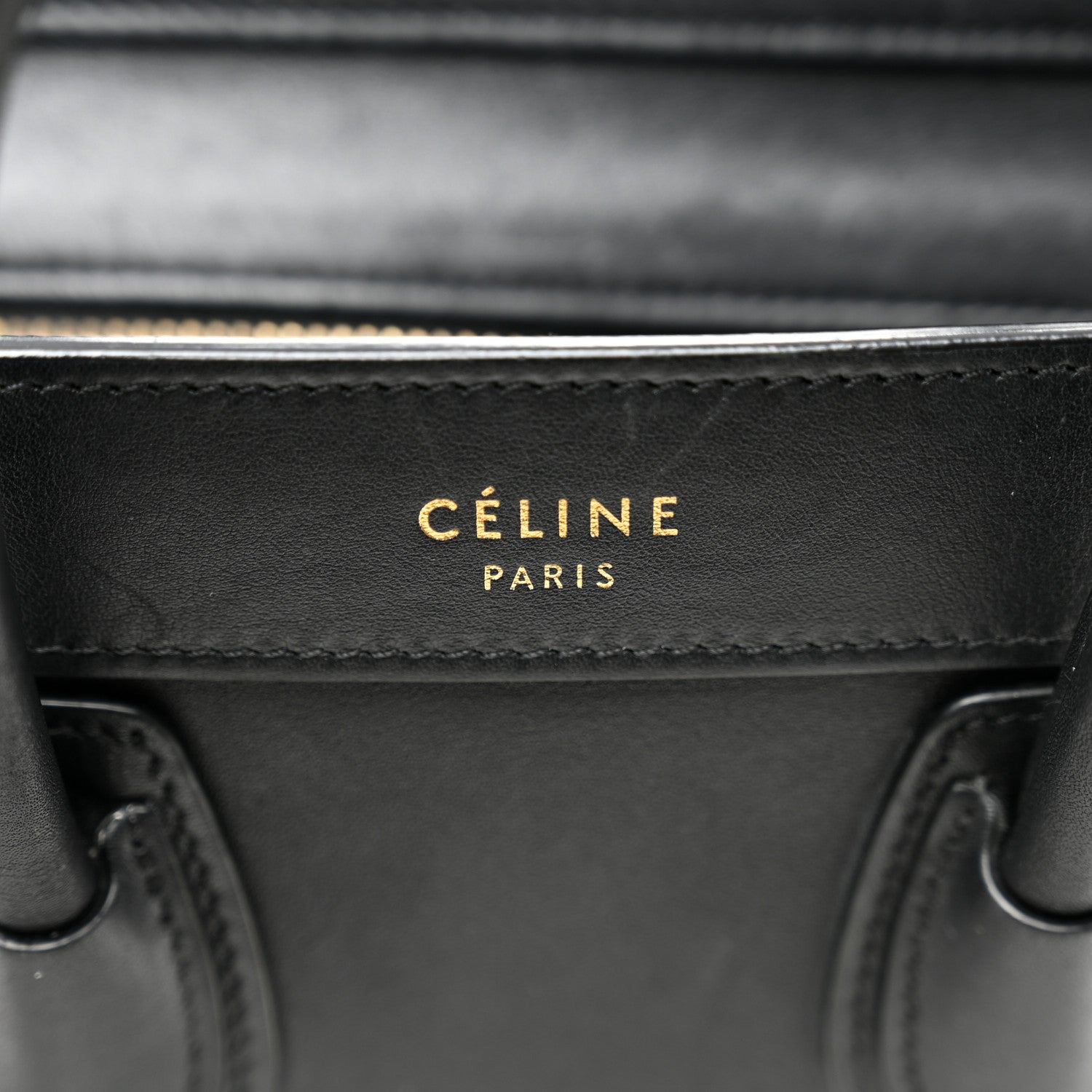 Celine Smooth Calfskin Nano Luggage Black 6 of 11