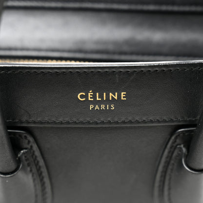 Celine Smooth Calfskin Nano Luggage Black 6 of 11