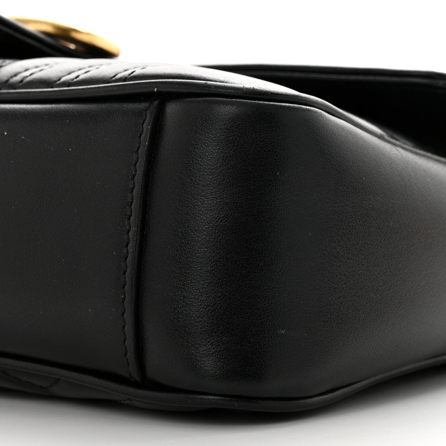 Calfskin Matelasse Small GG Marmont Shoulder Bag Black