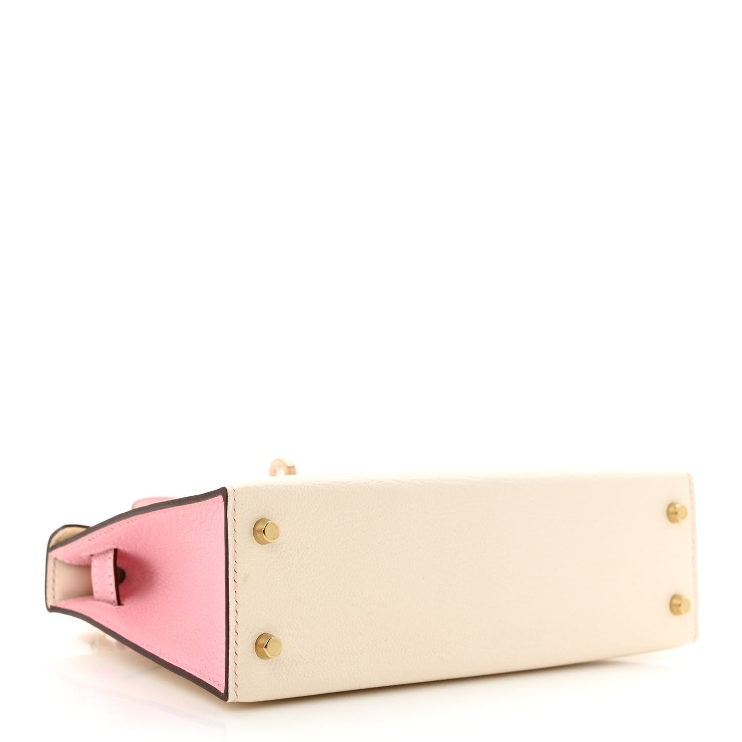Hermes Chevre Mysore Horseshoe Mini Kelly Sellier 20 Nata Rose Sakura 4 of 10
