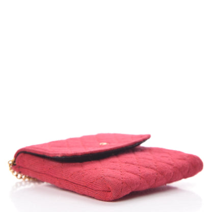 Chanel Knit Quilted Pouch Necklace Red 7 of 20