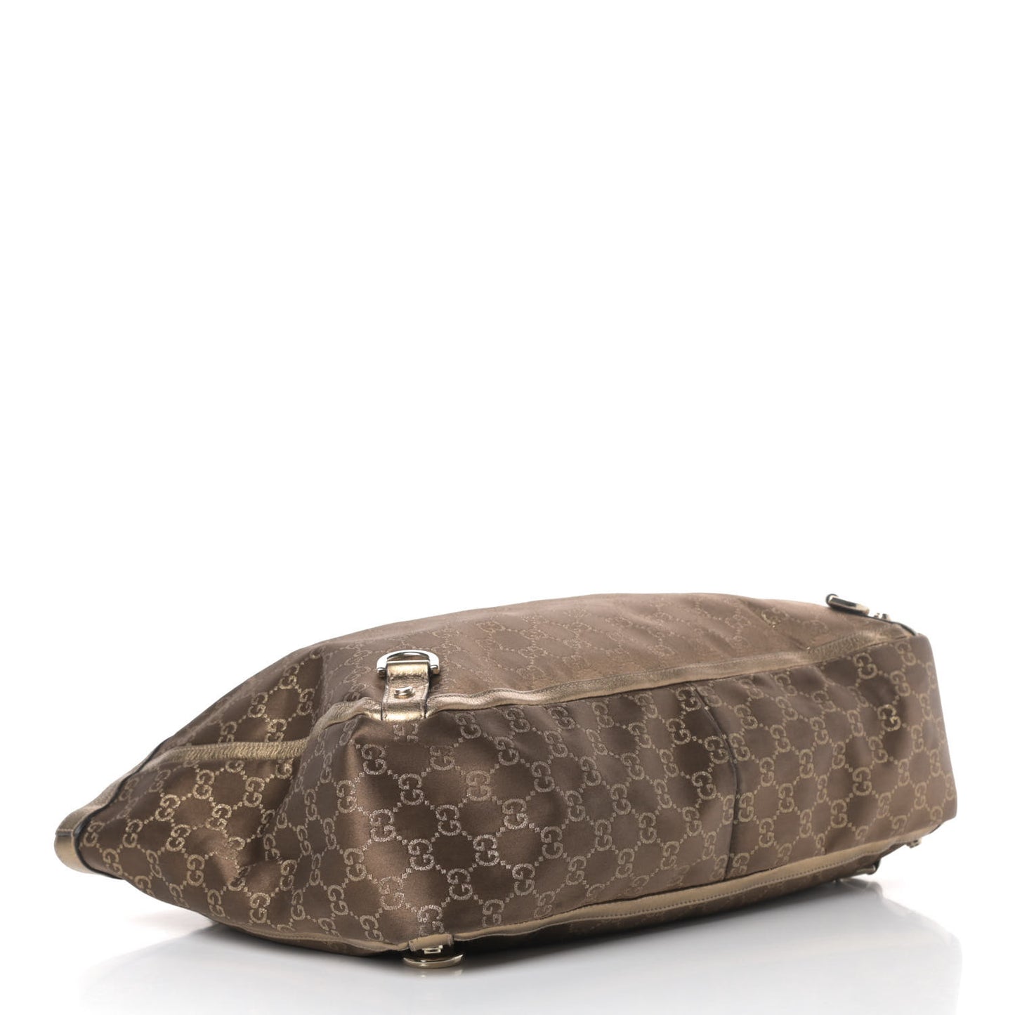 Satin Monogram Large Abbey Tote Metallic Bronze