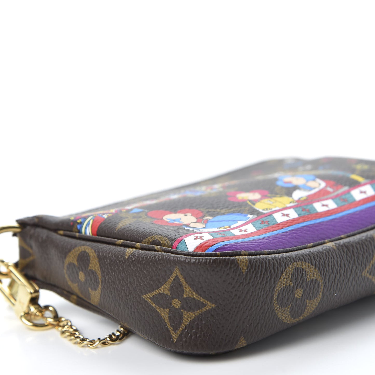 Monogram 2020 Christmas Animation Bumper Cars Mini Pochette Accessories Coquelicot