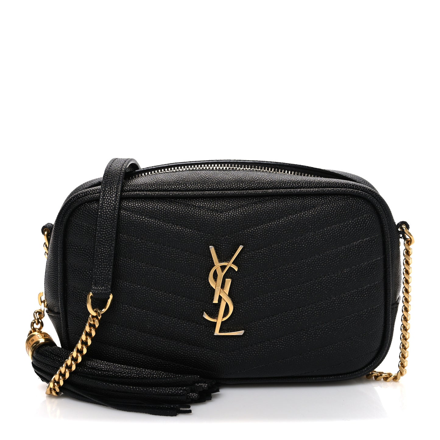Grain De Poudre Matelasse Monogram Mini Lou Camera Bag Black