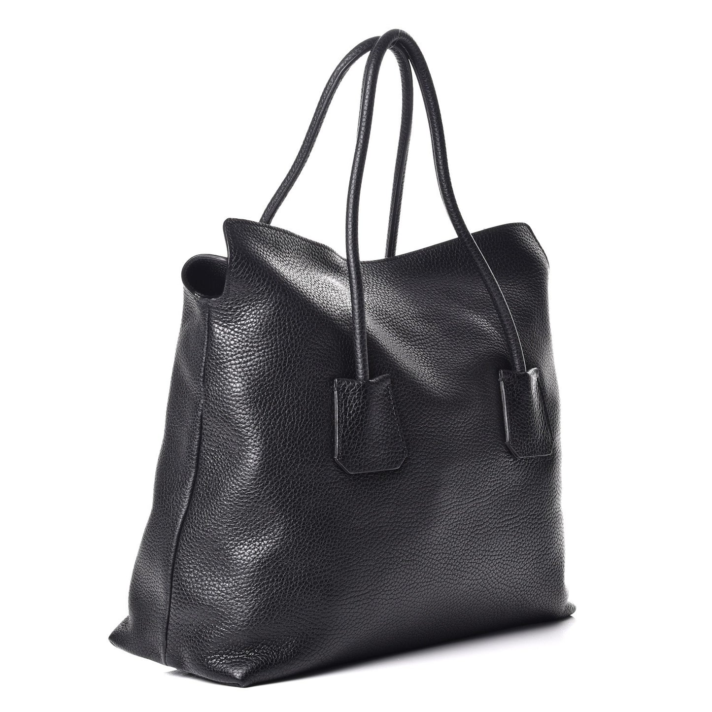London Grainy Calfskin Medium Baynard Tote Black