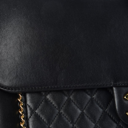 Chanel Lambskin Quilted CC Unchained Clutch Black 11 of 14