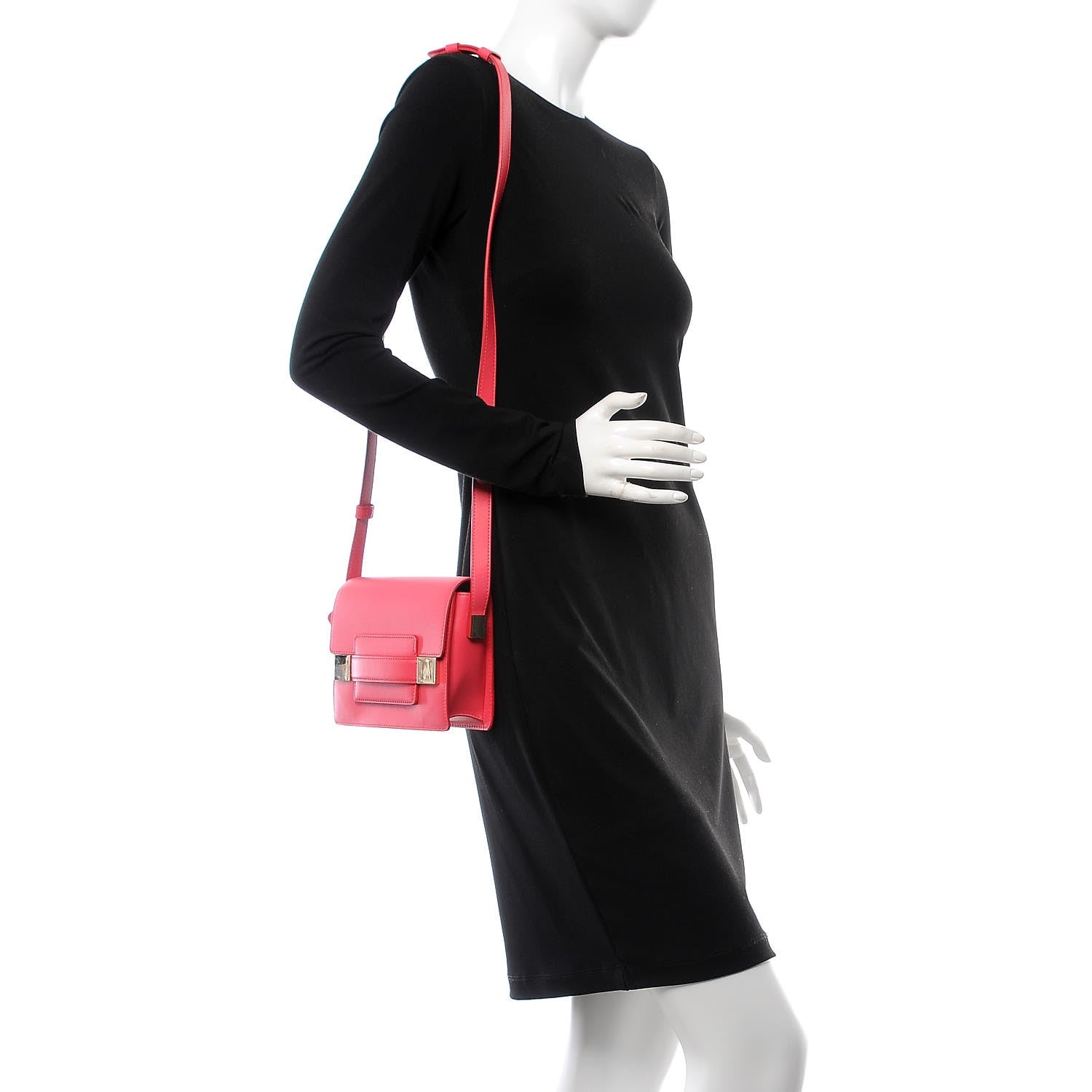 Delvaux Calfskin Mini Madame Crossbody Coral 2 of 7