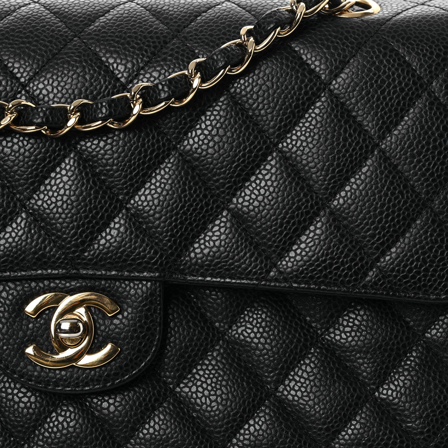 Chanel Caviar Quilted Medium Double Flap Black 9 of 16