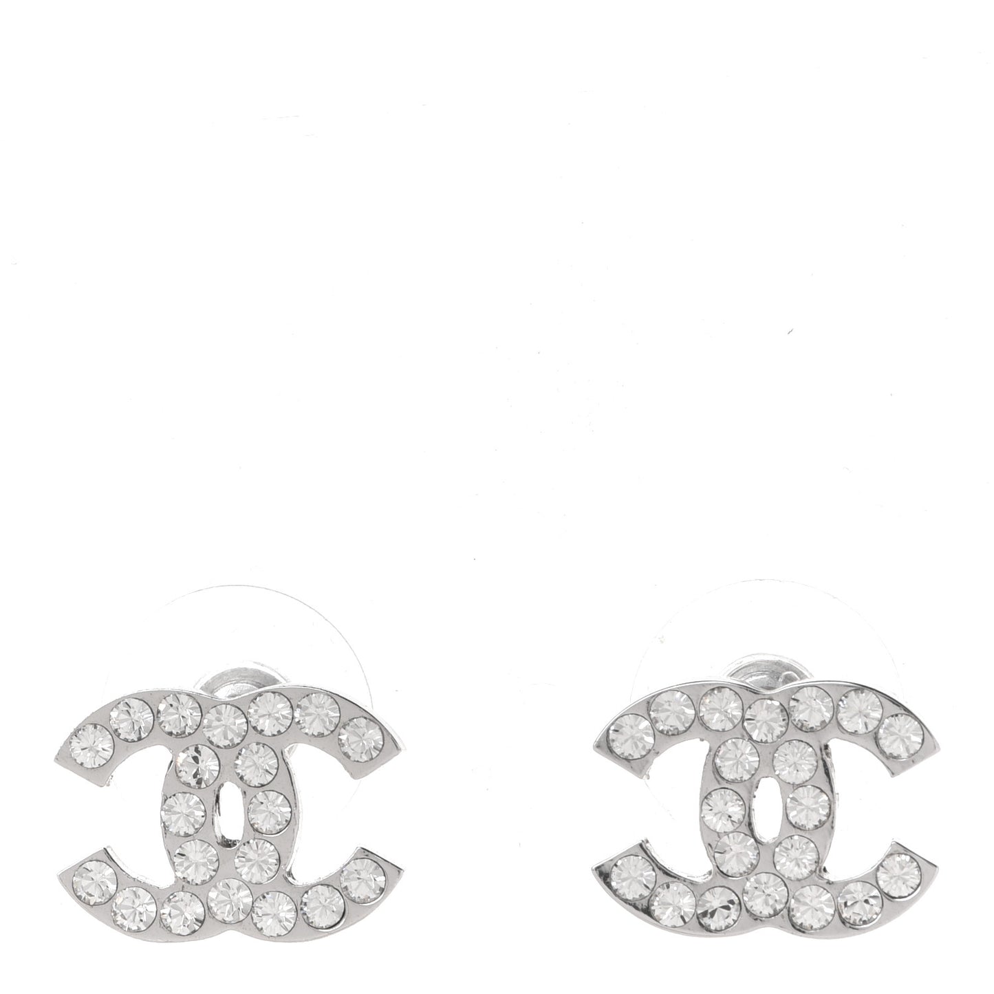 Crystal Mini Timeless CC Earrings Silver