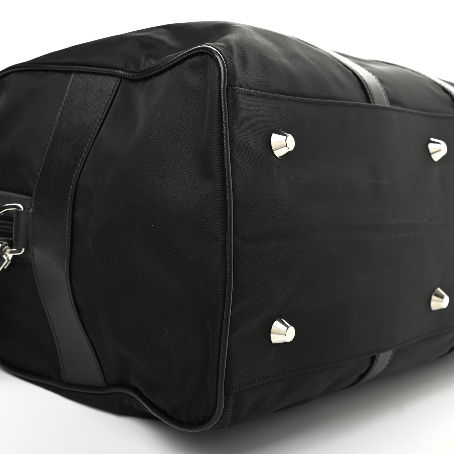 Prada Tessuto Nylon Saffiano Duffle Black 7 of 9