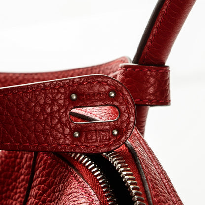 Hermes Taurillon Clemence Lindy 30 Rouge Casaque 7 of 7