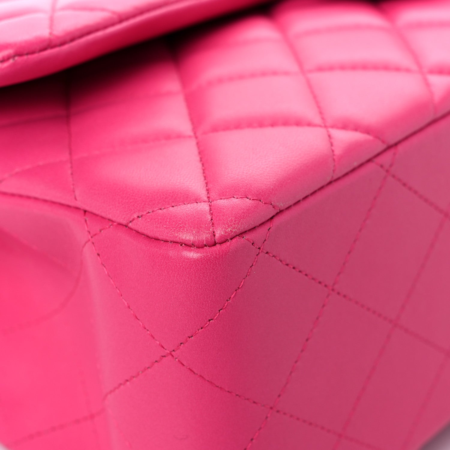 Chanel Lambskin Quilted Jumbo Double Flap Fuchsia 8 of 19