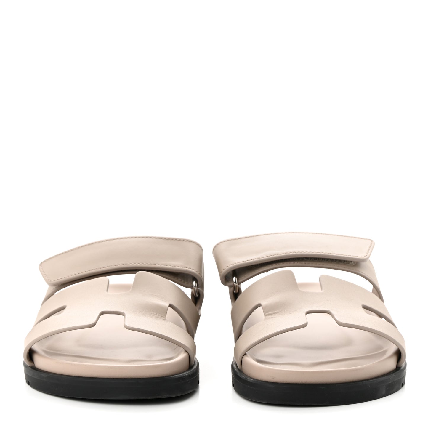 Calfskin Womens Chypre Sandals 35 Beige Mastic