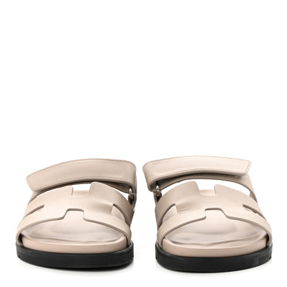 Hermes Calfskin Womens Chypre Sandals 35 Beige Mastic 2 of 10