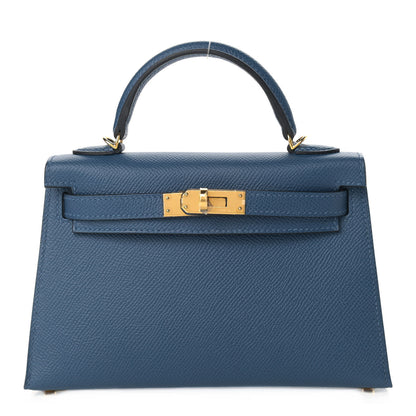Hermes Epsom Mini Kelly Sellier 20 Deep Blue 1 of 35