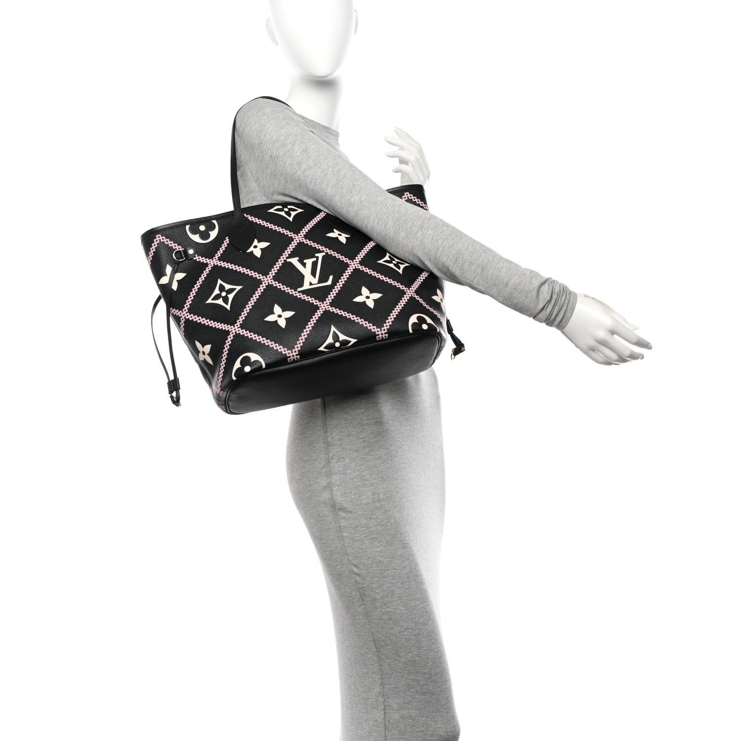 Louis Vuitton Empreinte Monogram Giant Broderies Neverfull MM Black 2 of 10
