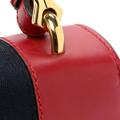 Gucci Calfskin Mini Sylvie Top Handle Bag Hibiscus Red 12 of 13