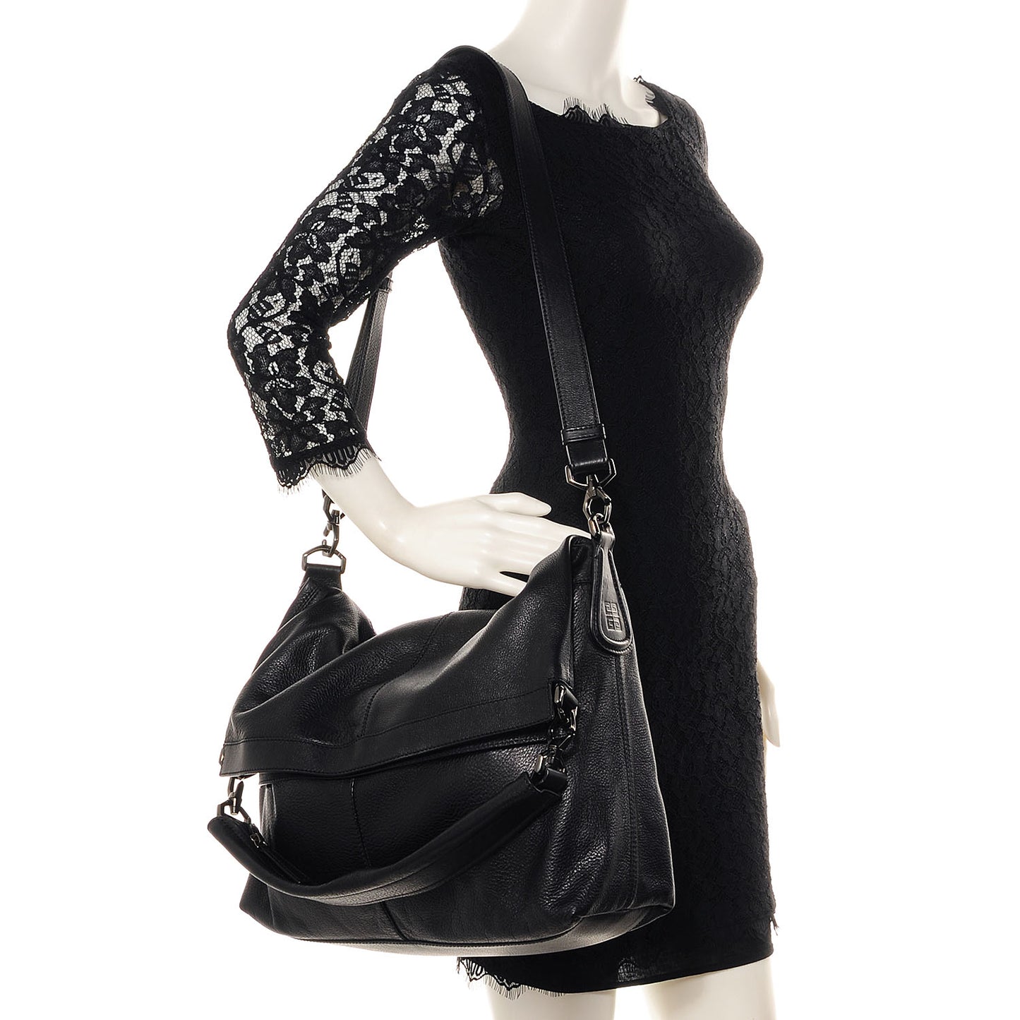 Leather Nightingale Messenger Black