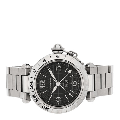 Cartier Stainless Steel 35mm Pasha C Big Date Automatic Watch Black 2 of 4