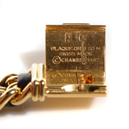 Chanel Stainless Steel Lambskin 20mm Chain Premiere Quartz Watch Gold L 5 of 7